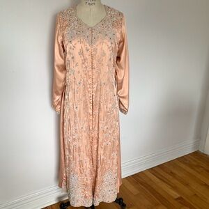 Vintage Silk Kurta Zari Embroidery Tunic Boho Ethnic